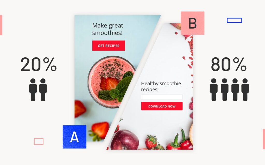 20% vs 80% a/b testing results